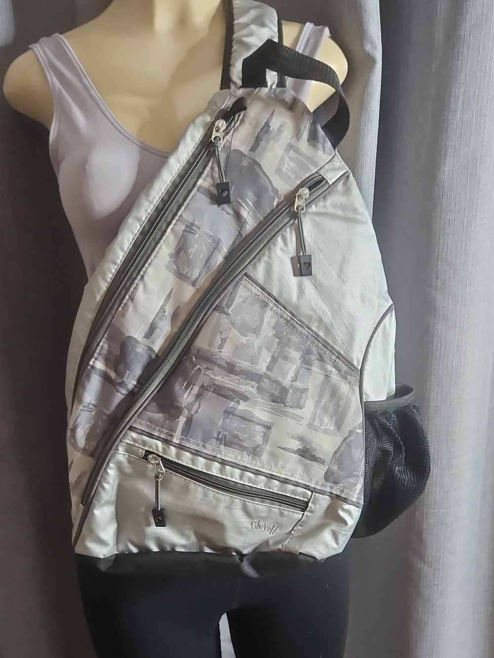 Gray Sling Backpack for Men - Lightweight Casual Carry